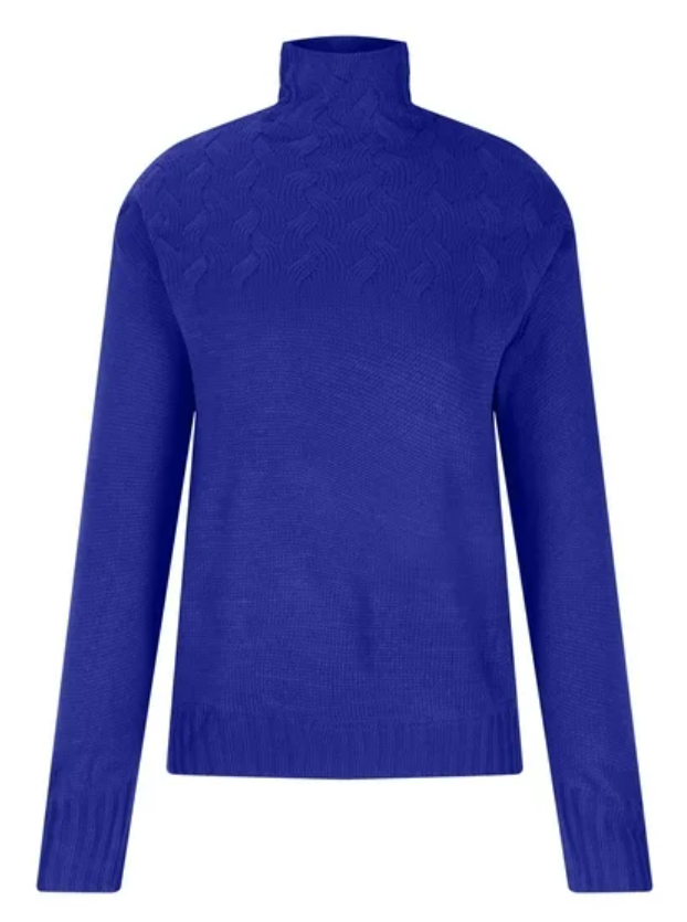 High-Neck Knit Turtleneck Jumper for Women