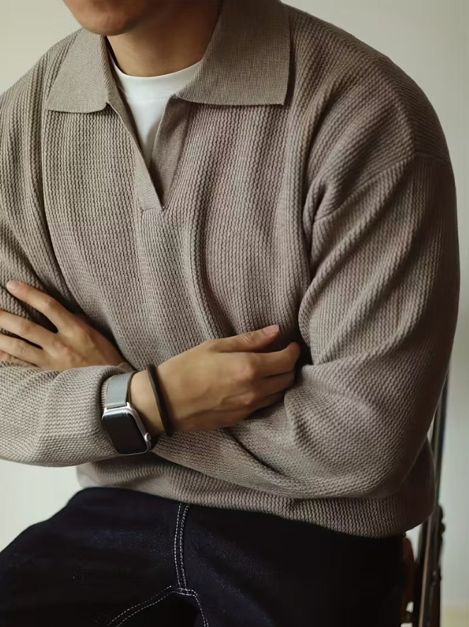 Knit Polo Sweater for Men
