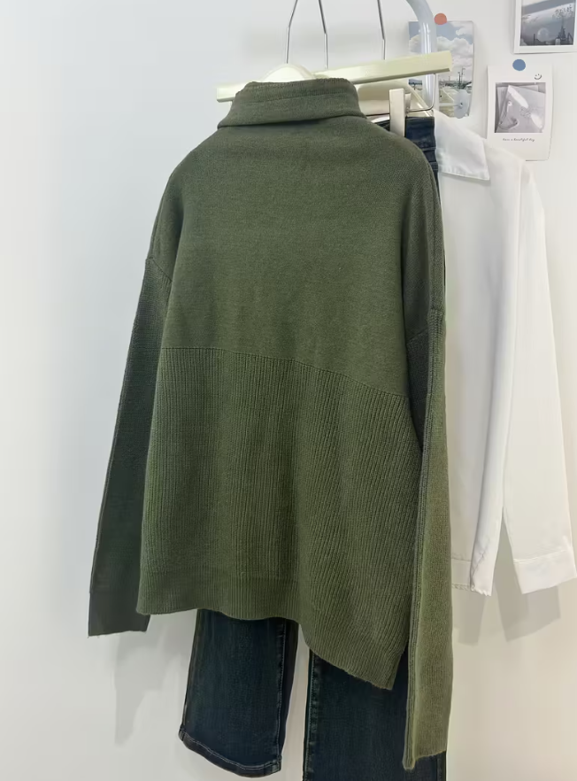 Relaxed Knit Hooded Sweater for Women