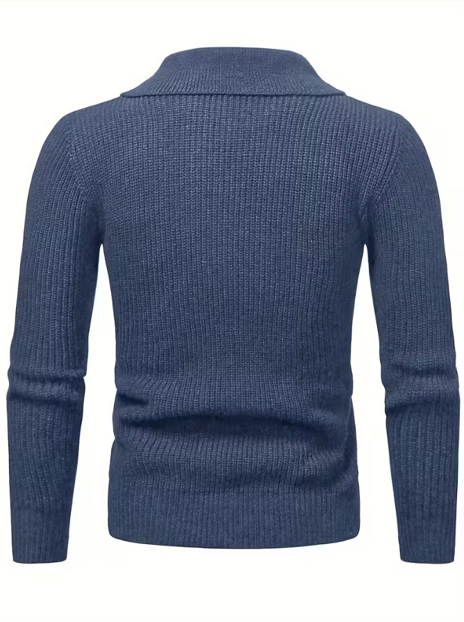 Half-Zip Knit Sweater for Men
