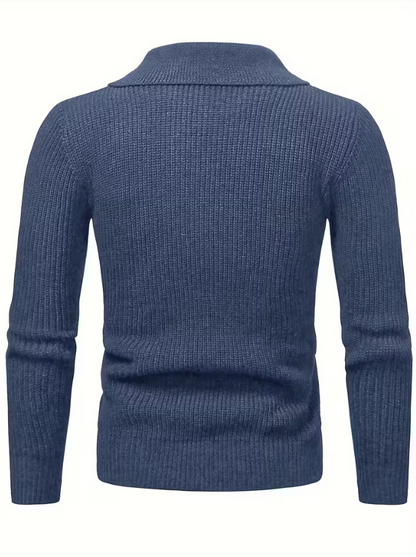 Half-Zip Knit Sweater for Men