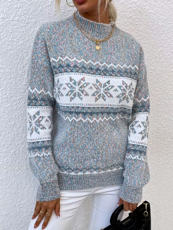 Snowflake Knit Sweater for Women