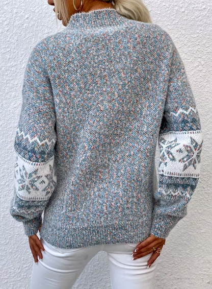 Snowflake Knit Sweater for Women