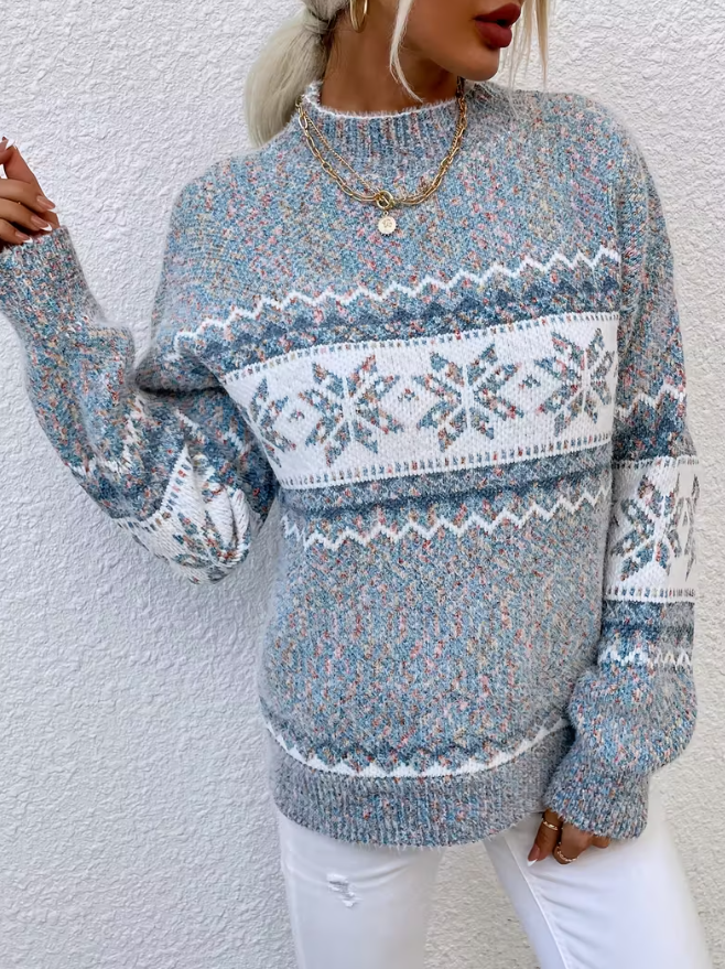 Snowflake Knit Sweater for Women