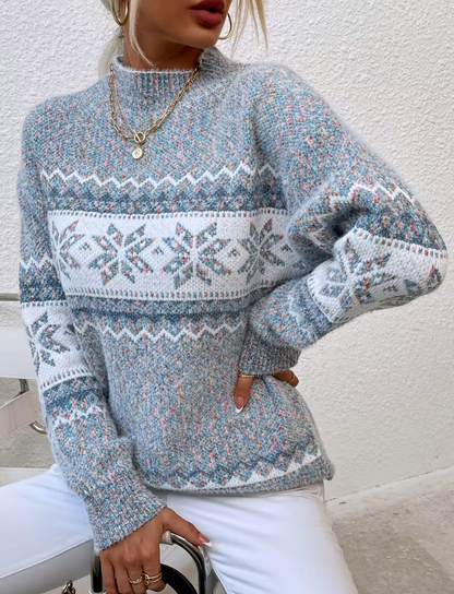Snowflake Knit Sweater for Women